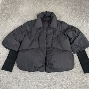 Volare Jacket Womens Small Black Snap Front Puffer Winter Coat Outdoors